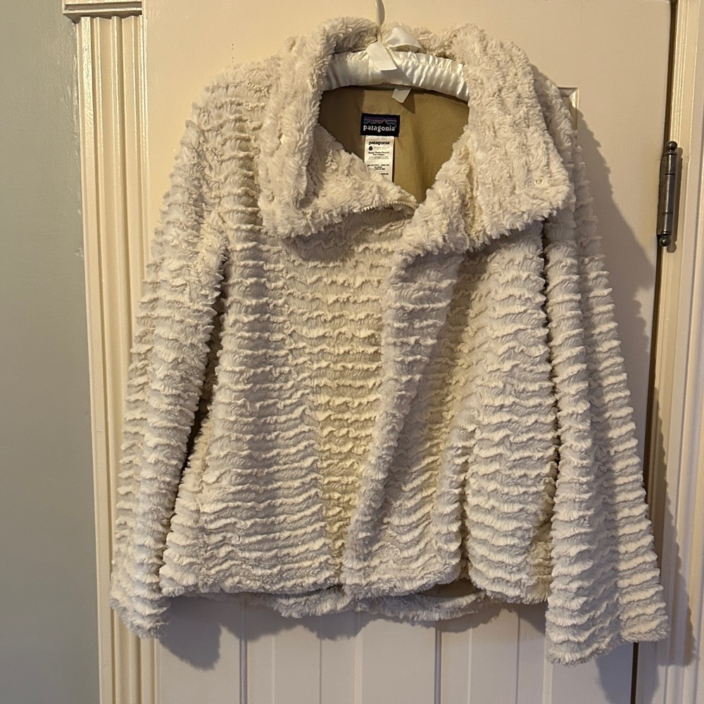Patagonia Off-White Textured Faux Fur Jacket